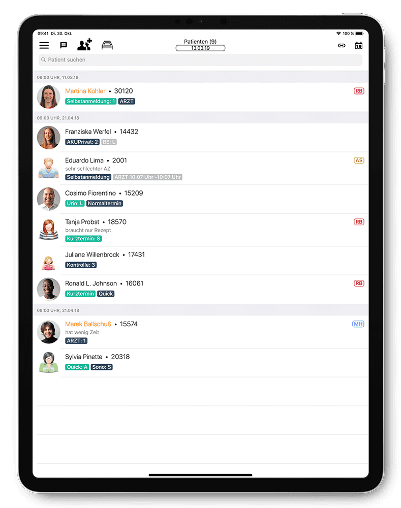 iPad Pro für mobile Dokumentation mit tomedo® in der Arztpraxis
