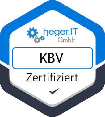 KBV Zertifiziert heger.IT GmbH Zertifizierung Symbol
